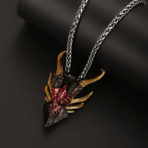 1PC Vintage Europe Medieval Zinc Alloy Dragon Pendant Necklace for Men Jewelry