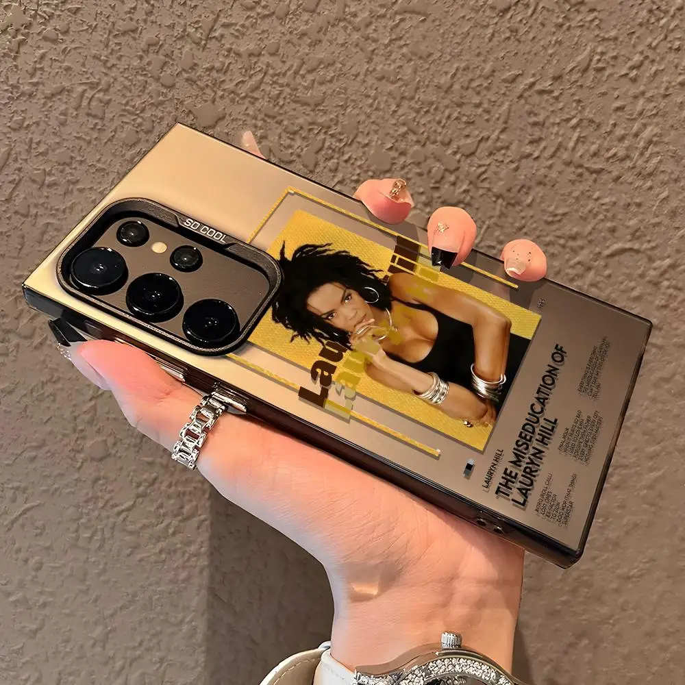 L-LaurynS H-HillS Phone Case For Samsung Galaxy S25 Edge S24 S23 S22 S21 S20 Ultra Funda Silicone Silver Cover