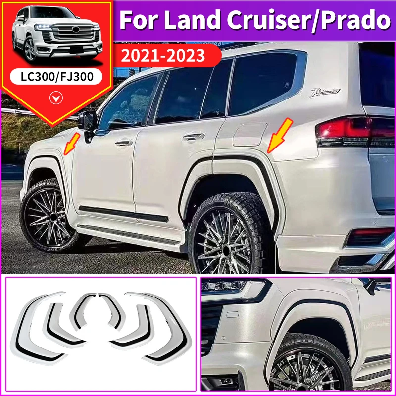 For Toyota Land Cruiser 300 2022-2025 Exterior Decoration Modification Accessories LC300 Wheel Eyebrow Lip  body kit upgraded