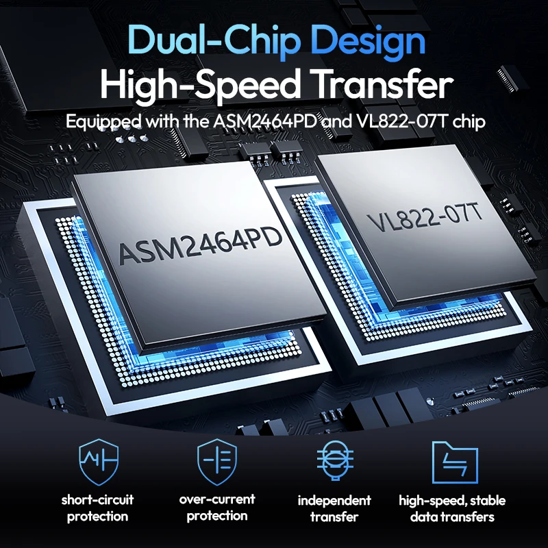 Док-станция Ulanzi QT03 с корпусом SSD 2-в-1, минималистичная настройка, 8 ТБ, двухчиповый дизайн, высокоскоростные инструменты для передачи данных