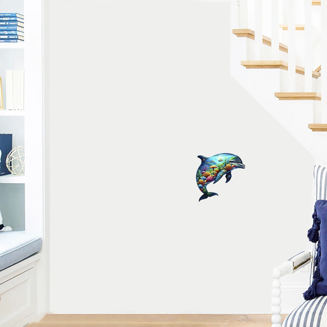 Three Ratels CD78 Cartoon dolphin wall stickers for children's bedroom decoration Personalized car stickers