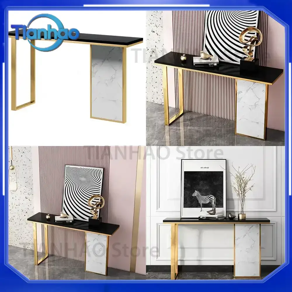 Simple Modern Entry Side Cabinet Foyer Partition for New Chinese Light Luxury Marble Entrance Cabinet