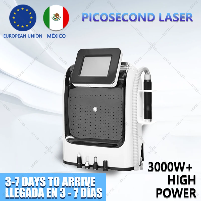 Máquina de belleza láser para eliminación de tatuajes, láser portátil Nd Yag Pico Laser 755 1320 1064 532nm, máquina de belleza