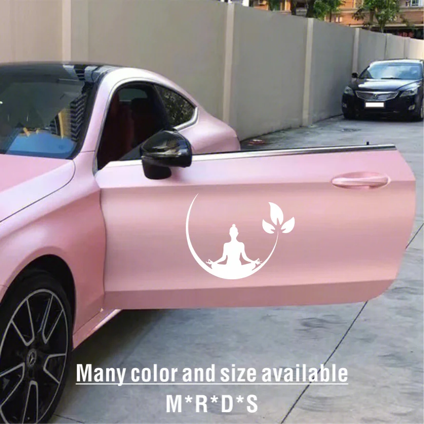 

Fashion Yoga Fitness Decor Vinyl Car Sticker Styling Decals Black/Sliver Reflective Car Accessories