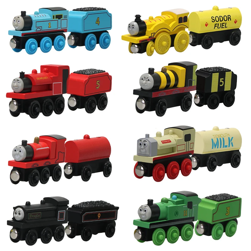 Thomas and Friends Diecast Alloy Train Wooden Toys Murdoch Bertie Connor Hiro Duck Locomotive Model Toys for Boy Christmas Gifts