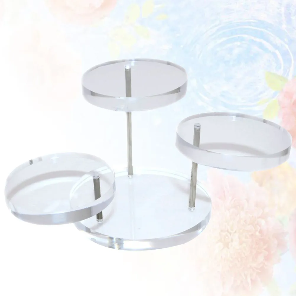 

Акриловая подставка для колец, трехъярусный круглый органайзер для украшений, вращающаяся подставка для хранения колец, держатель для демонстрации ювелирных изделий