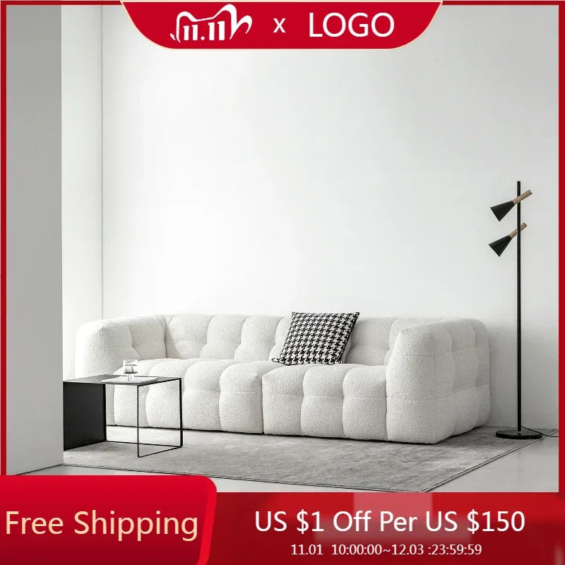 

Girl Large Unique Sofa Stretch Relax Europe White Loveseat Nordic Sofa Modern Plush Cloud Salon Meuble Bedroom Furniture