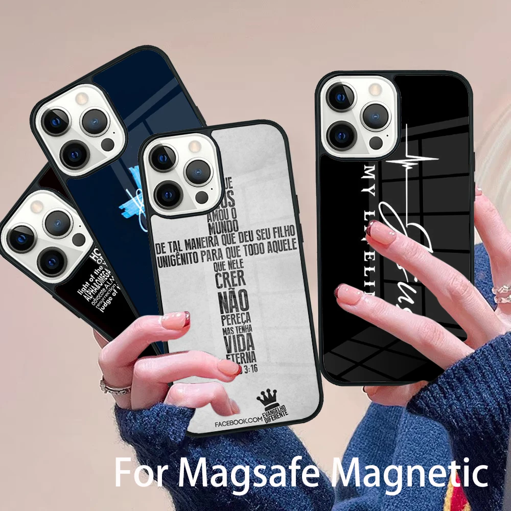 

Christianity Lord Prayer Phone Case Magesafe Magnetic Wireless Charge Cover For IPhone 16 11 12 13 14 15 Pro Max Plus Mini