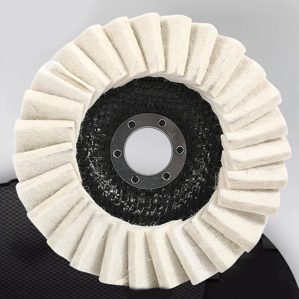 1PC 5 Inch Cotton Airway Buffing Wheel 125*22 Mm Wool Cloth Open Bias Polishing Buffs Wheel White Abrasive Tools