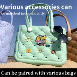 Bogg Bag Accessories 7pcs summer beach Charms Handbag Decorative Buckle Celebrity Same Style Small Charms