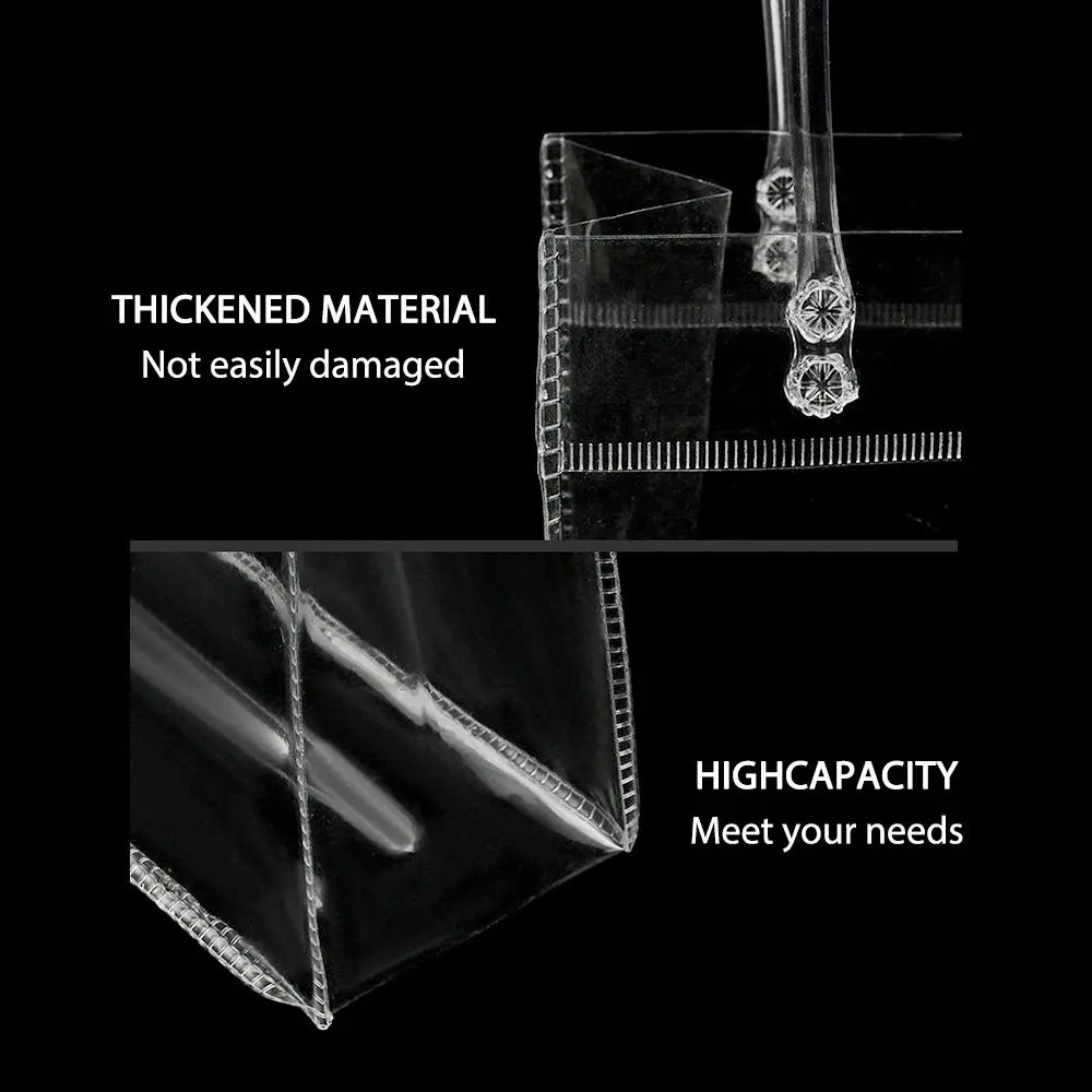 Convenient Transparent PVC Handbag Large Capacity Multi-purpose Gift Bag Plastic Gift Jelly Bag Daily Matching image 3