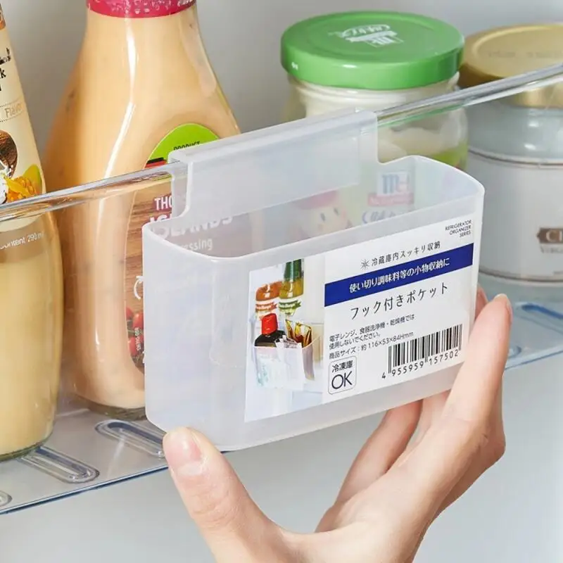 Transparent Food Grade Refrigerator Storage Box Drawer Type Side Door Organizer for Eggs Frozen Food Fresh Keeping Kitchen