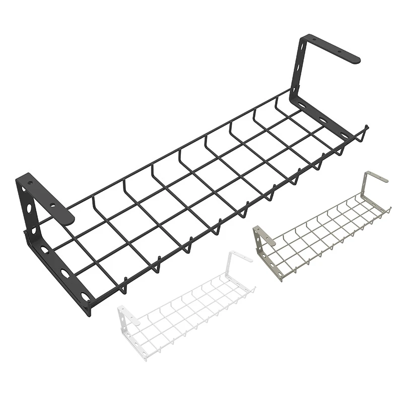 

1 Pcs Under Desk Wire Storage Rack Under Desk Go Line Board Under Desk Cable Organizer Wire Cable Tray