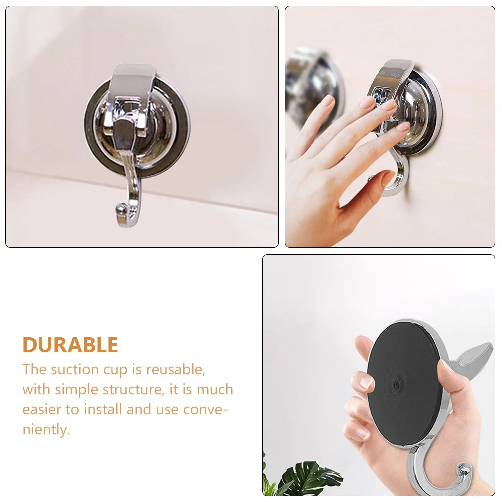 

2Pcs Suction Cup Hooks Lightweight Waterproof Tpu ABS Wall Traceless Hooks for Glass Tiles Mirror Coat Clothes
