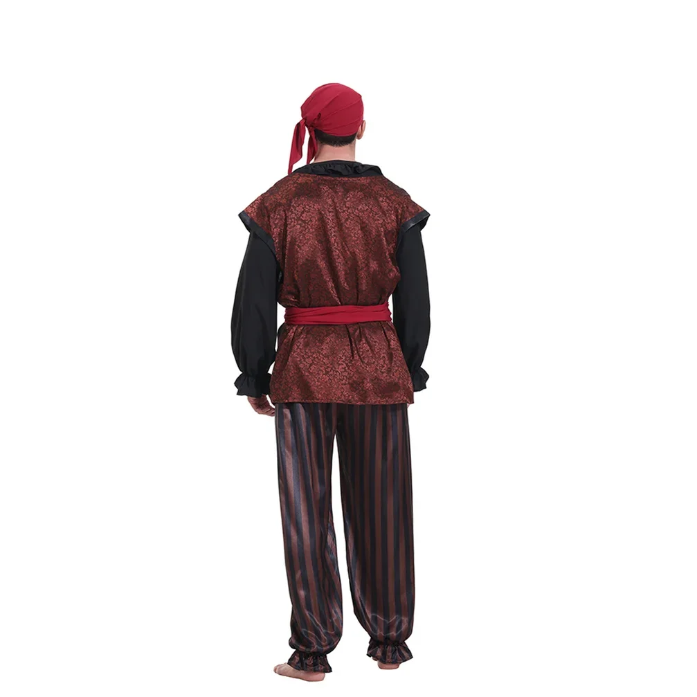 Adult Pirate Costume Men Retro Halloween Accessories Renaissance Outfit Cosplay Costumes