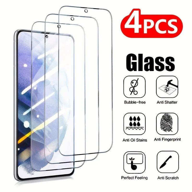 4pcs Tempered Glass For Samsung Galaxy A10S A20S A30S A40 A50S A70S A80 A90 Screen Protector Glass A10E A20E Protective Film