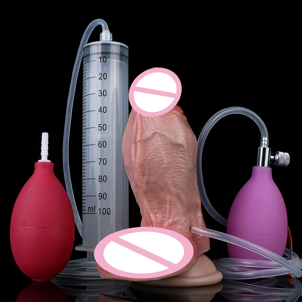 LEZEE نفخ دسار التدفق القضيب قضبان اصطناعية واقعية القذف الإناث نفخ الاستمناء المكونات الشرج الجنس لعب للنساء #4