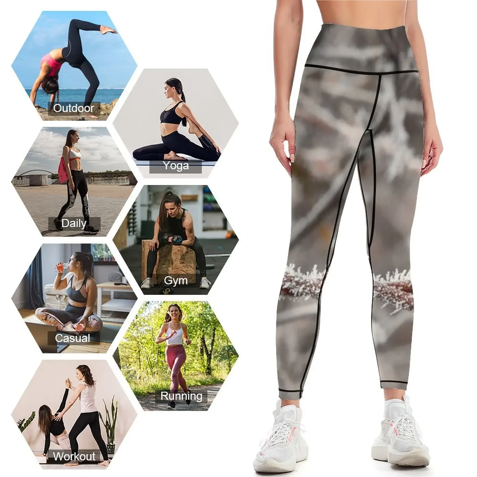 Frosty Barbed Wire Leggings gym womans sport legging sports shirts gym Women's trousers Womens Leggings