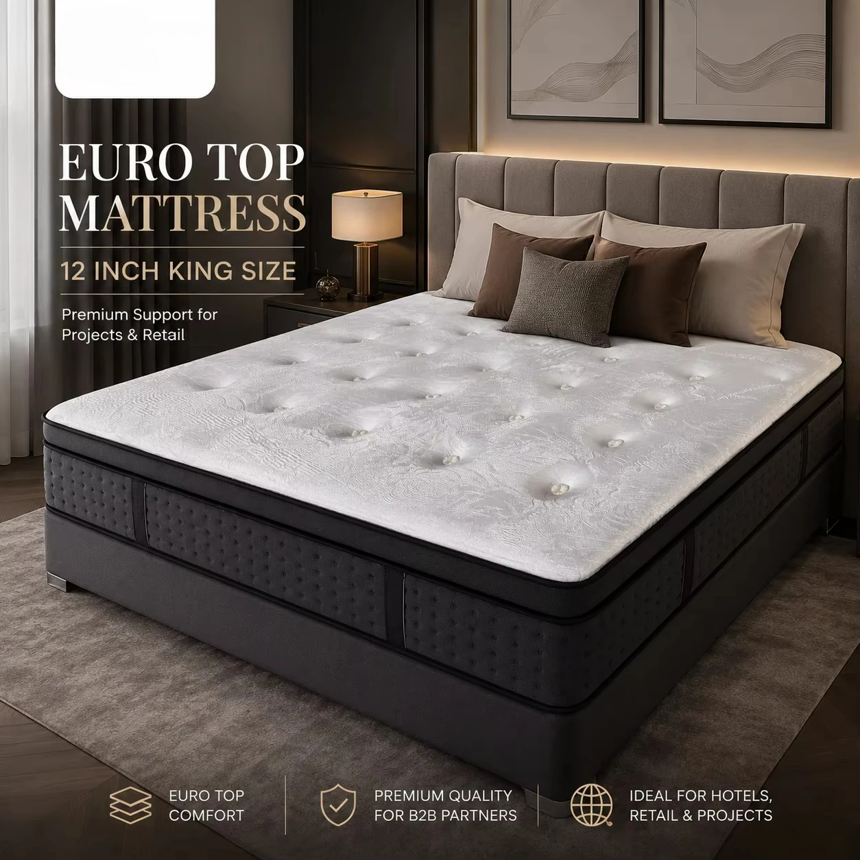 Premium mattress, knitted fabric, natural latex mattress