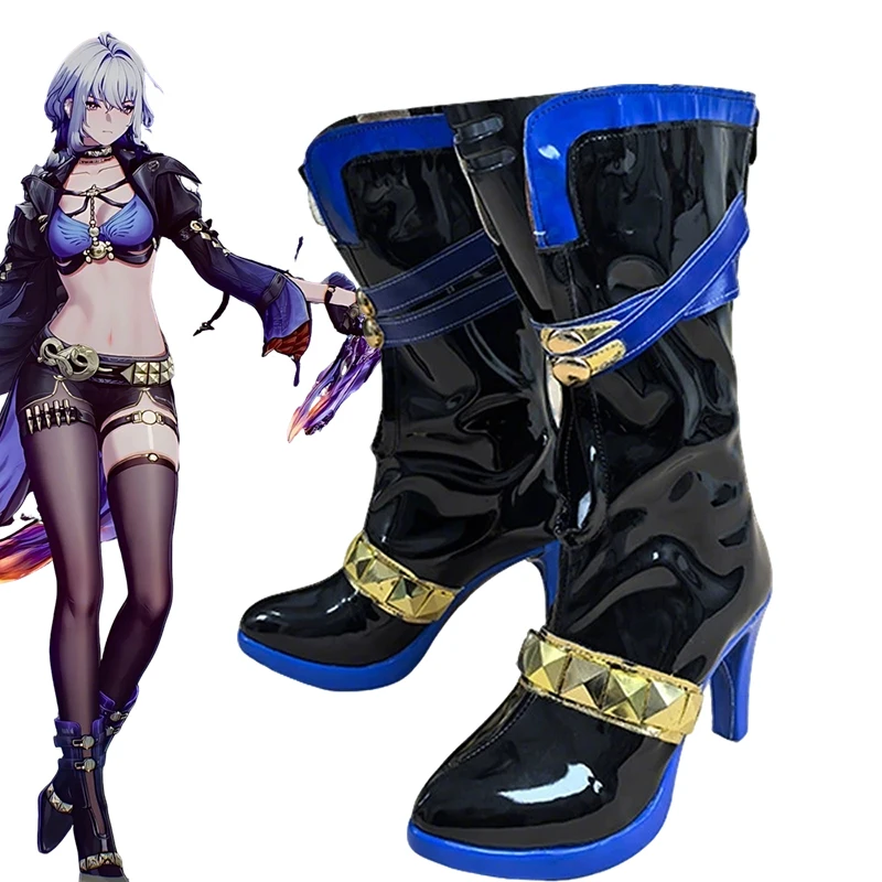 Game Wuthering Waves GALBRENA Cosplay Shoes Women Men Stage High Heels Leather Boots Halloween Costume Prop