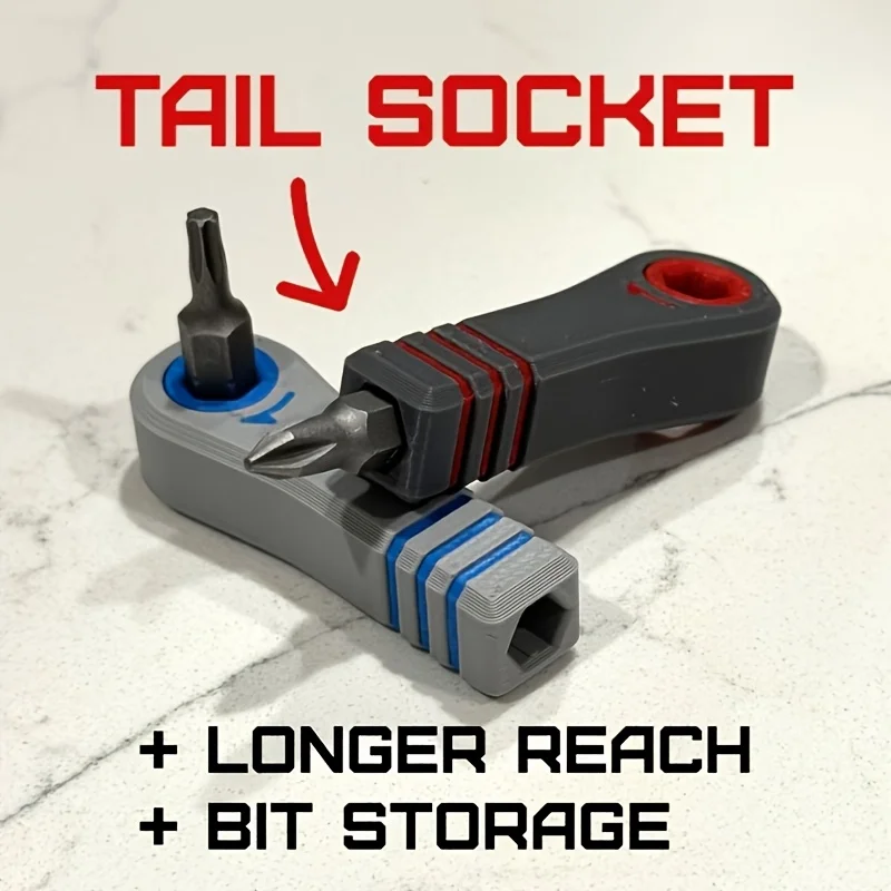 Compact 3D Printing EDC Ratchet Screwdriver Multifunctional Pocket Hand Tool Screwdriver Parts