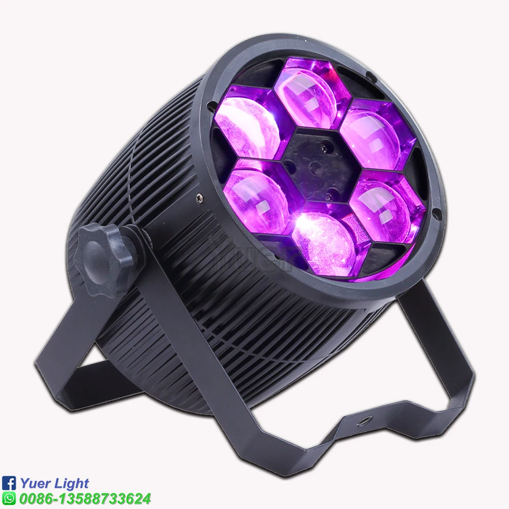 YUER 6X10W LED RGBW Bee Eye Par Light Wall Wash Strobe Effects DMX512 For DJ Disco Party Club Wedding Stage Lighting Effect