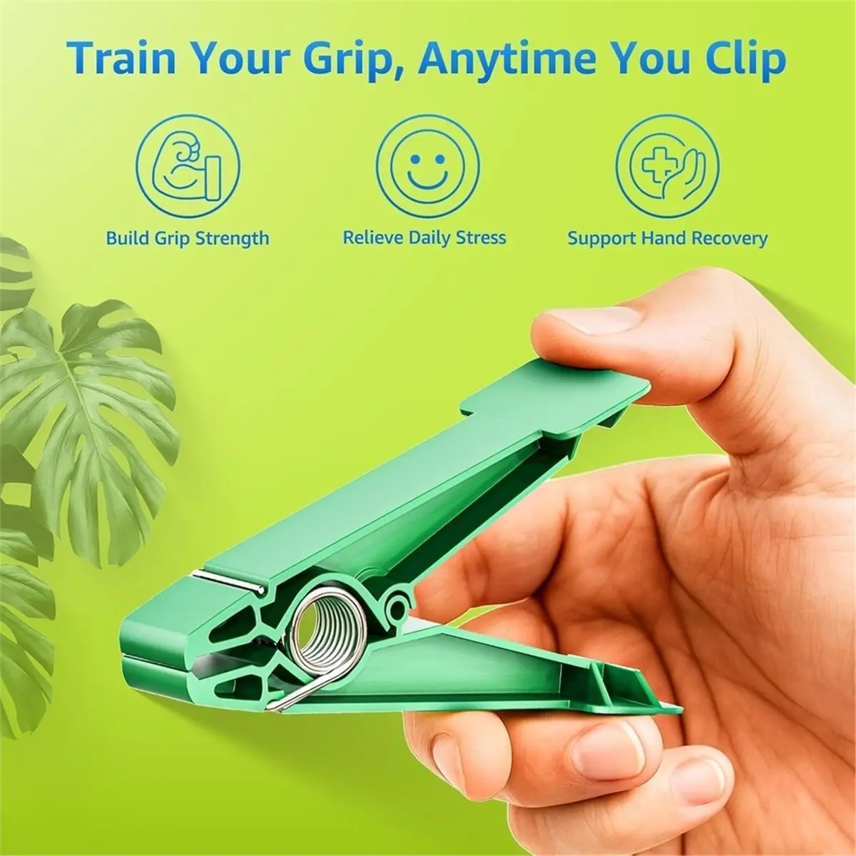 newA10R Finger Exerciser Set, 5 PCS Resistance Clips for Hand Therapy, Grip Strength & Dexteriy, for Rehab, Seniors & Athletes