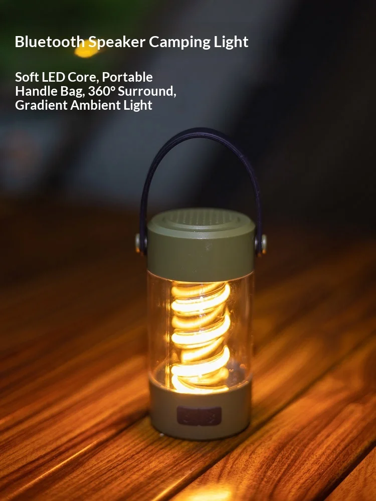 Outdoor Audio Camping Light Wireless Ambient Light Small Portable Light Tent Long Battery Life LED
