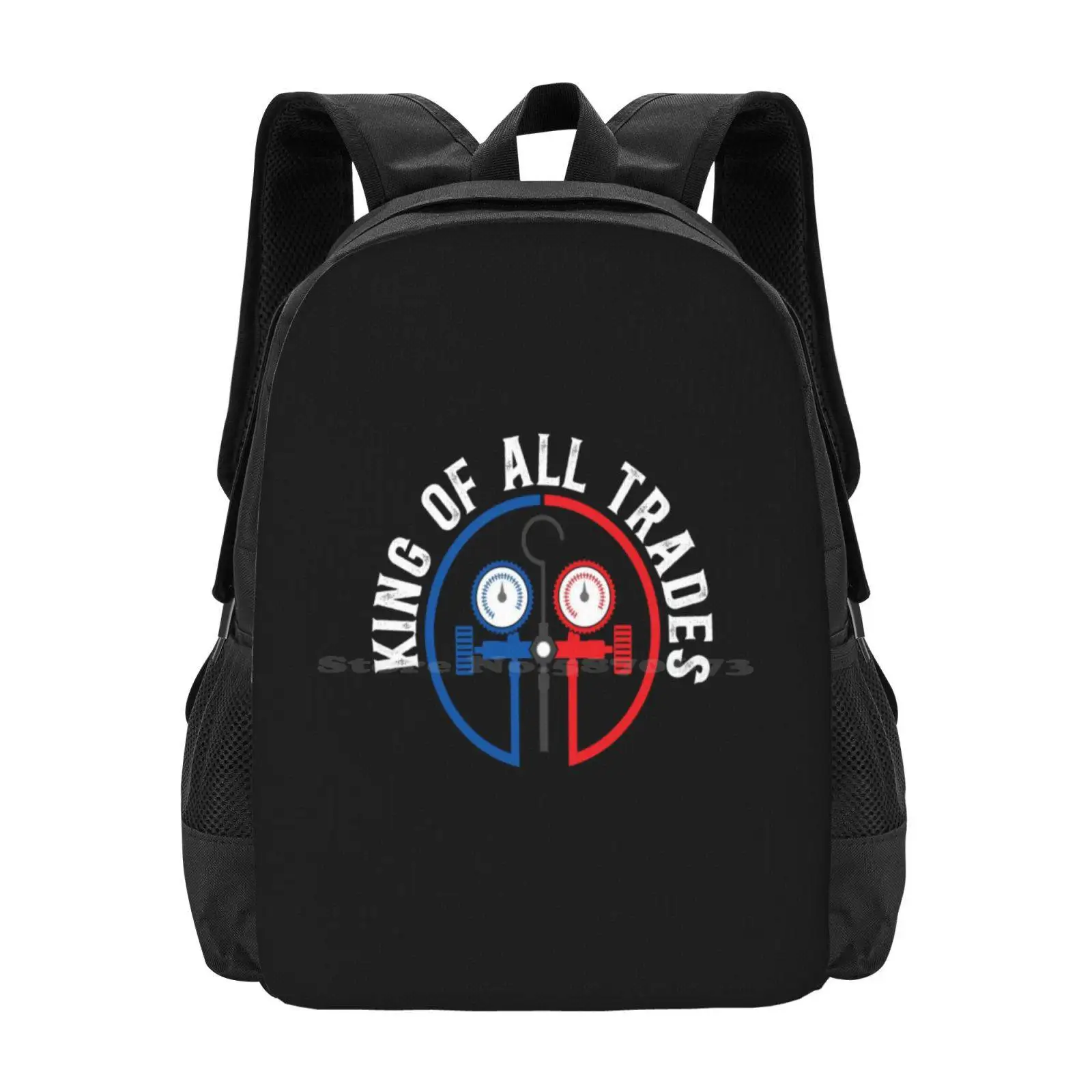 Hvac/R King Of All Trades Hot Sale Schoolbag Backpack Fashion Bags Birthday For Hvac Technician Christmas For Hvac R Technician