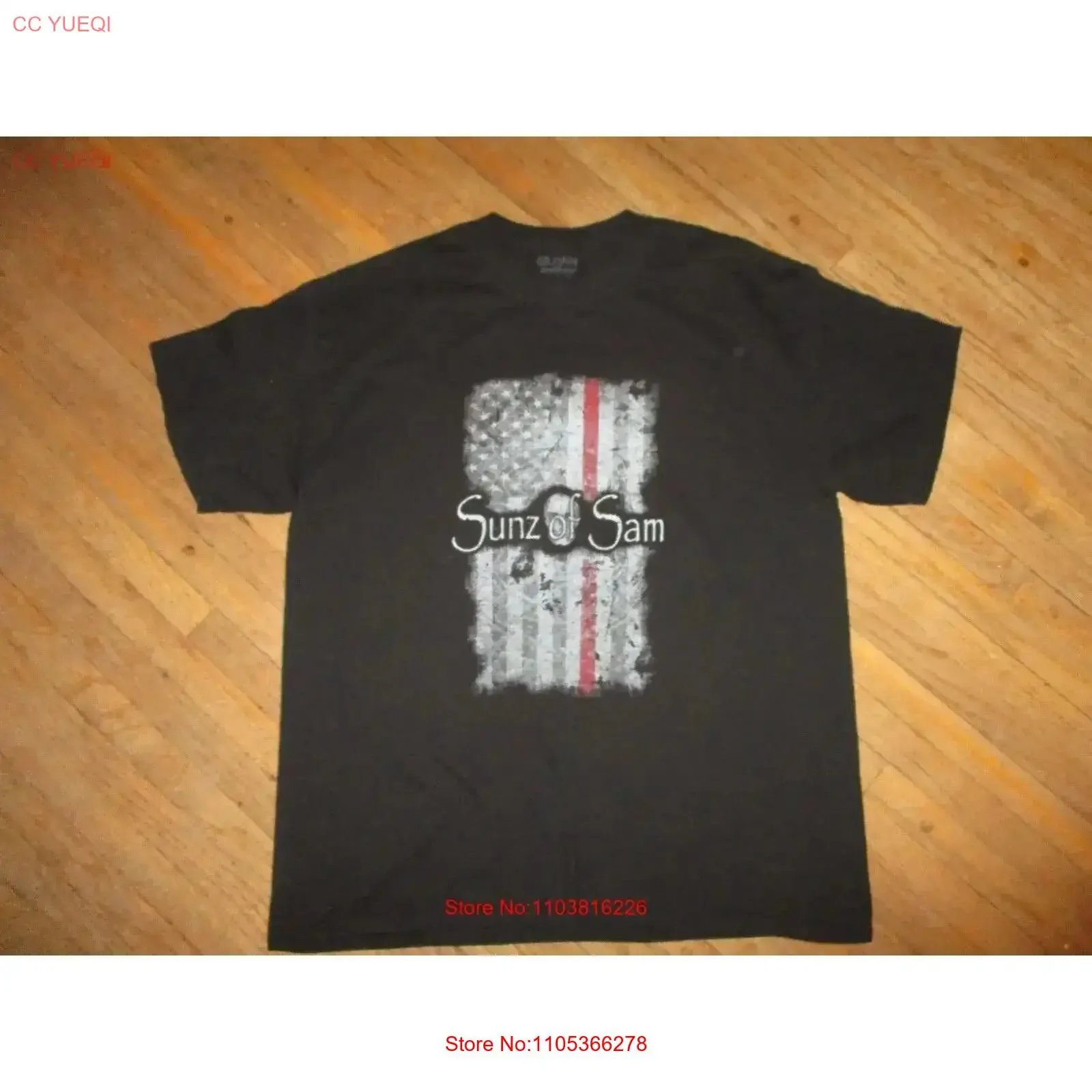 SUNZ OF SAM Konzert-T-Shirt Ohio Metal Band One Night Only Tour LARGE Vintage Washed Dehnbar Weich Bequem Vintage-Waschung
