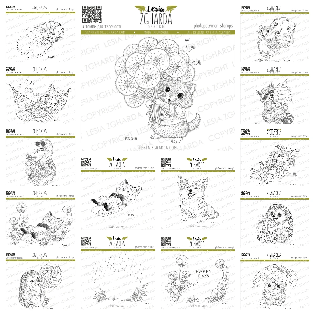 April 2026 Happy Corgi Rat Under the Leaf Sleeping Fox Cub Raccoon with Ice Cream Transparent Stamps DIY Handmade Photo Album