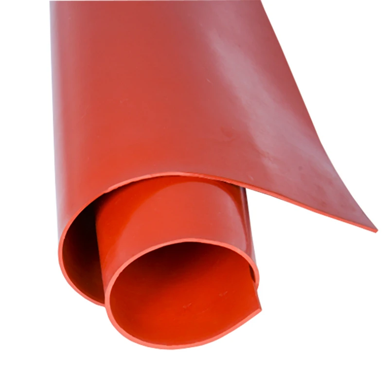 1 Piece Red Silicone Rubber Board High Temperature Resistant Silicone Rubber Sheet Plate Mat Thick 1-5mm Size 500X500mm