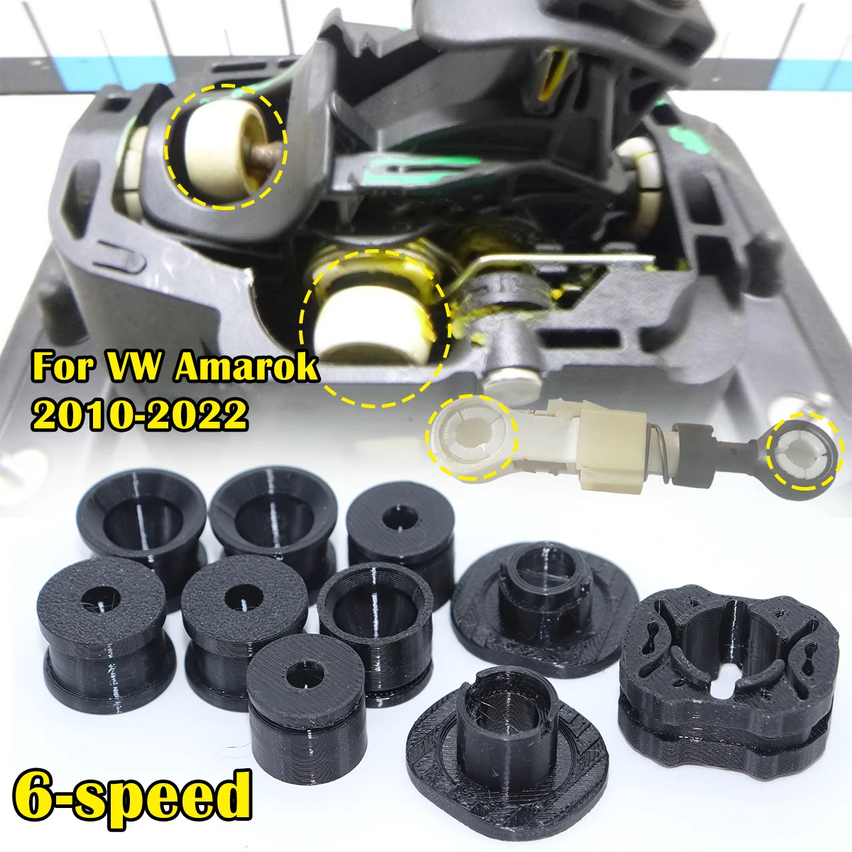 For VW Amarok 2010 -2022 6-speed Manual Gear Shifter Lever Selector End Rod Bushing Gearsticks Gearbox Shift Cable Linkage Fix