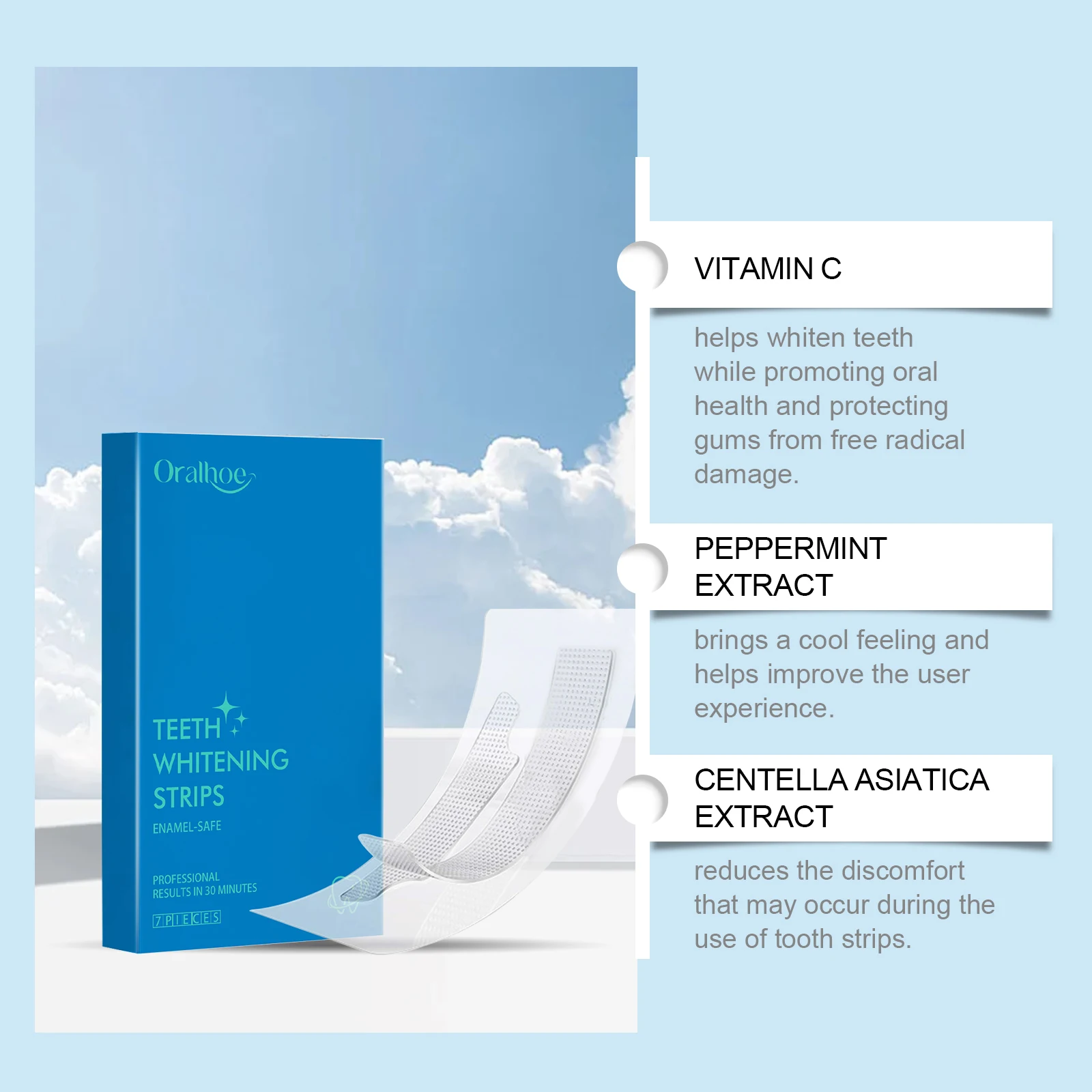 

Полоски для отбеливания зубов, глубокое удаление пятен, отбеливание зубов без вреда для эмали, нескользящие сухие полоски