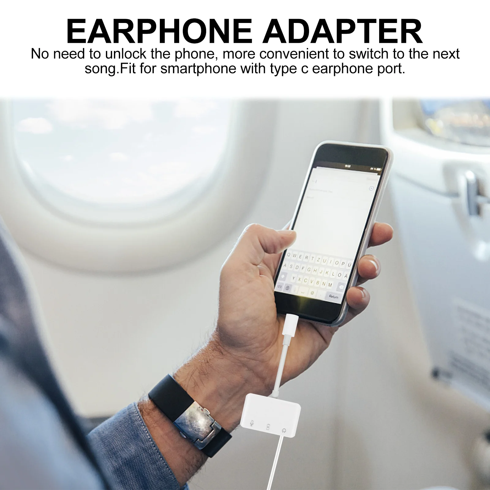 محول سماعة رأس من النوع C إلى 3.5 مم، محول متعدد لأجهزة الكمبيوتر المحمولة، مقبس صوت خارجي مدمج، محول USB