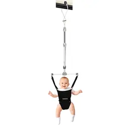 Cowiewie 2 in 1 Baby Door Jumper w/ Baby Walking Harness Function, Baby Jumper with Door Clamp Adjustable Strap and Seat for 6-2