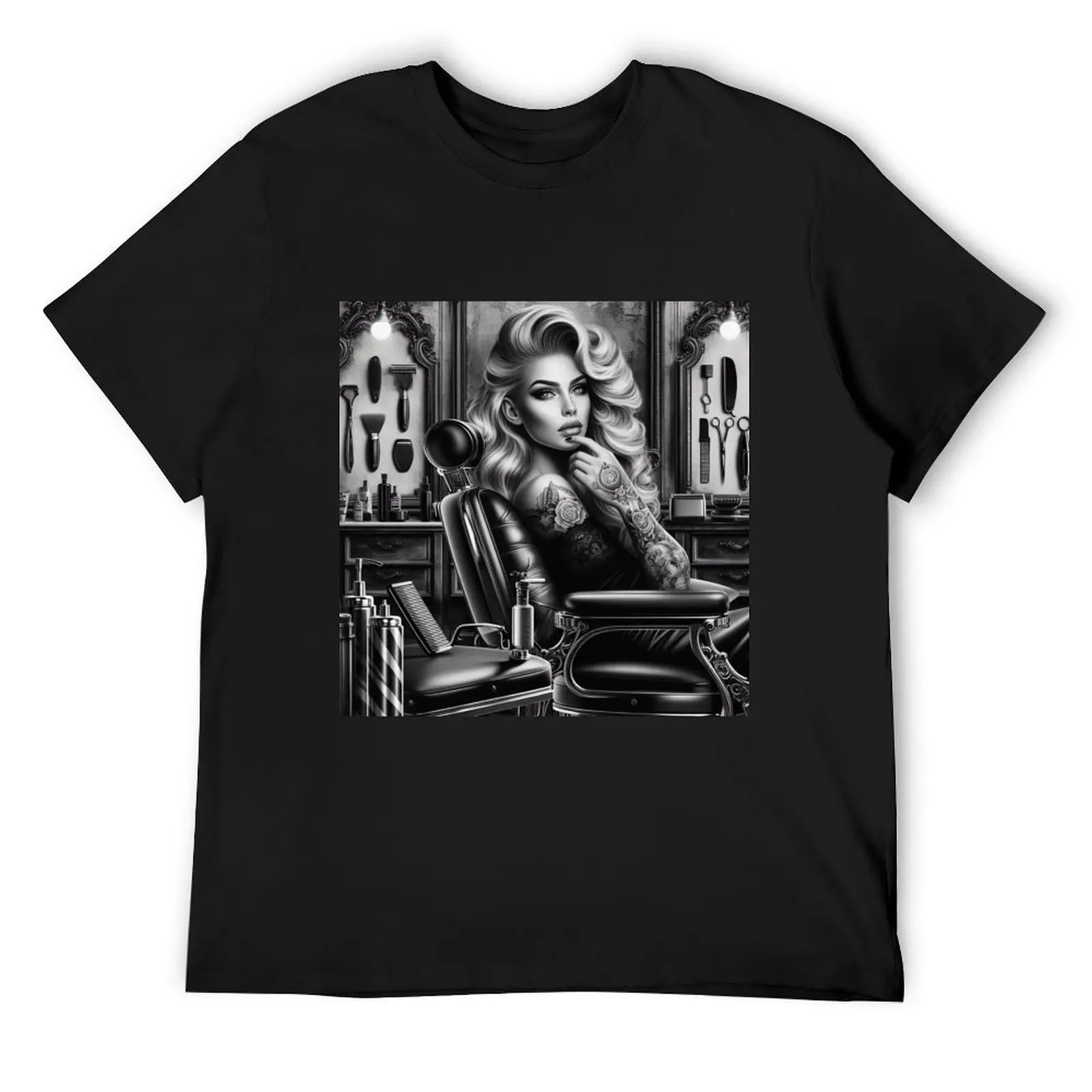 

Barber Shop T-Shirt plus sizes Aesthetic clothing mens t shirts casual stylish