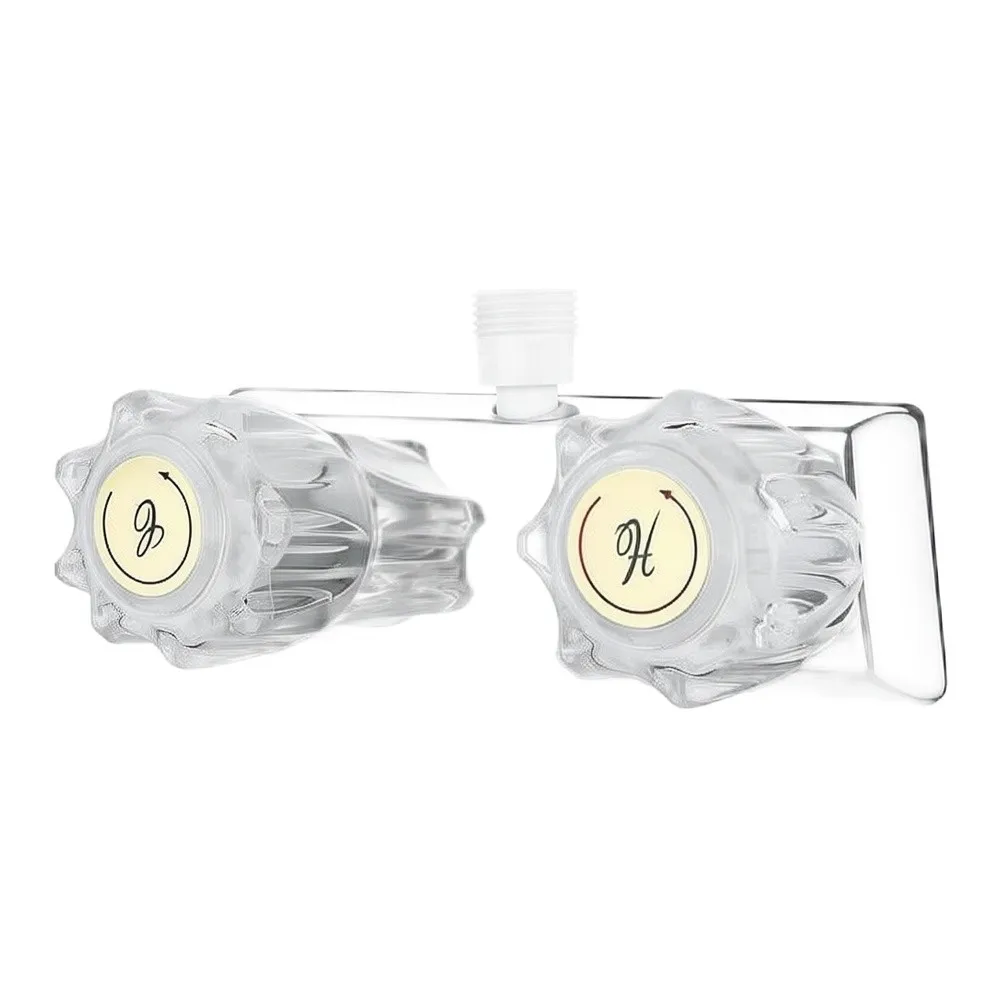 Shower Faucet Valve for RV Trailer Boat Applications with Manual Dual Knob Operation for Hot and Cold Water Mixing