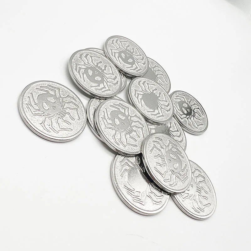 Anime Phantom Troupe Chrollo Lucilfer Spider Coins Round Skeleton Printing Collection Game Coin Halloween Accessories Prop