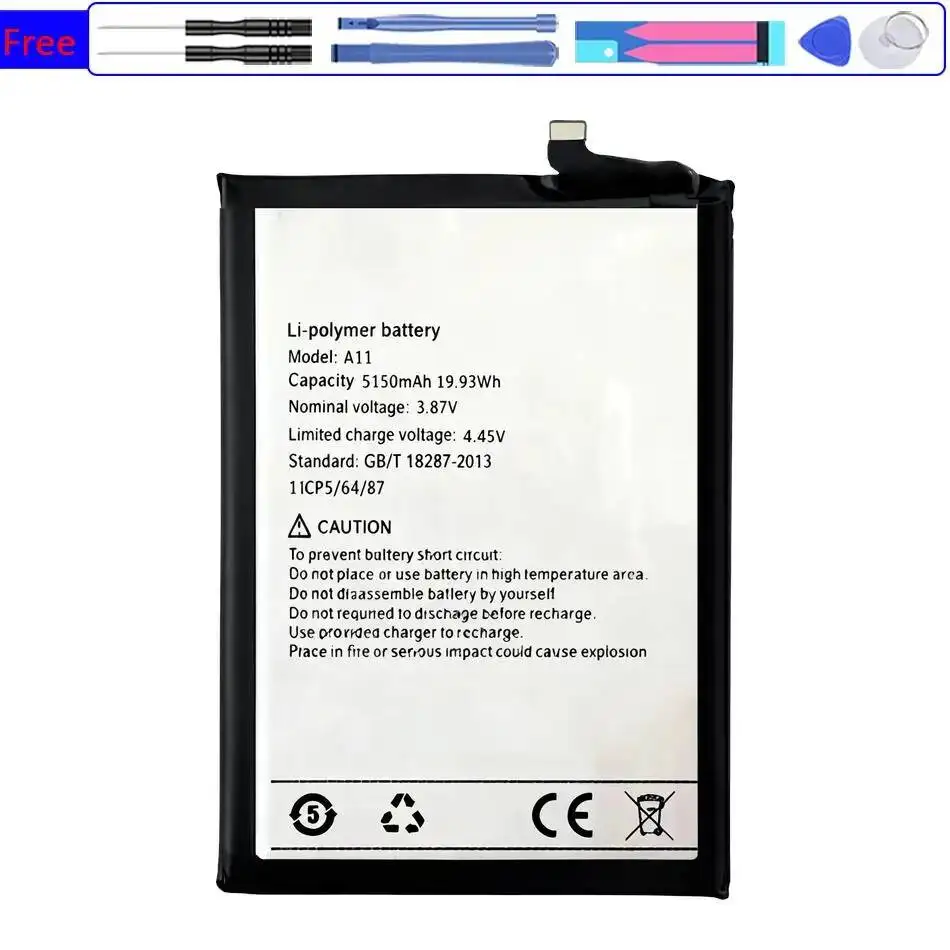 

High Performance 5150Mah Environmentally Friendly Mobile Phone Battery For Umidigi Umi A11