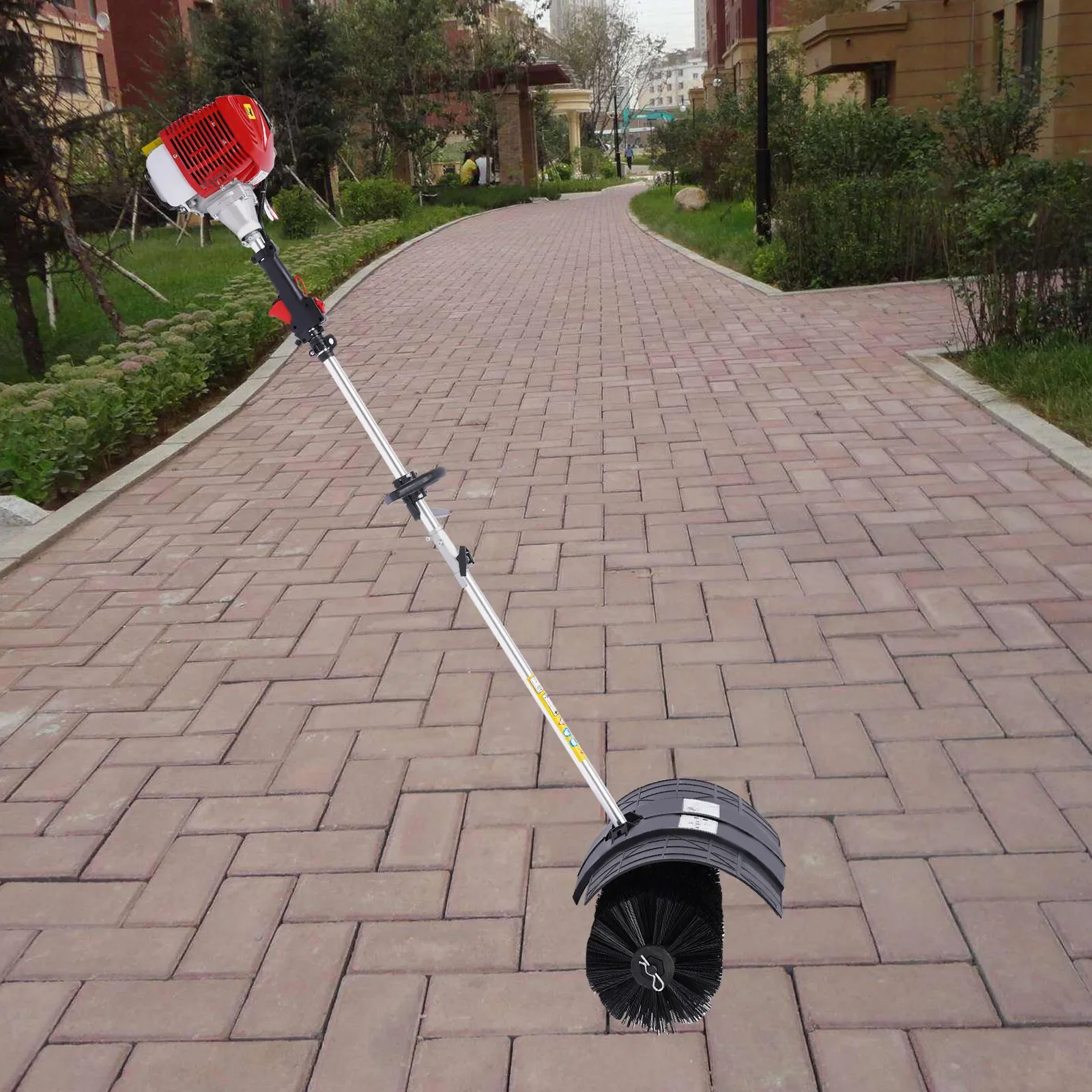 

52CC 2-Stroke Gas Handheld Power Broom - Professional Leaf/Snow Clean for Driveway, Turf & Artificial Grass