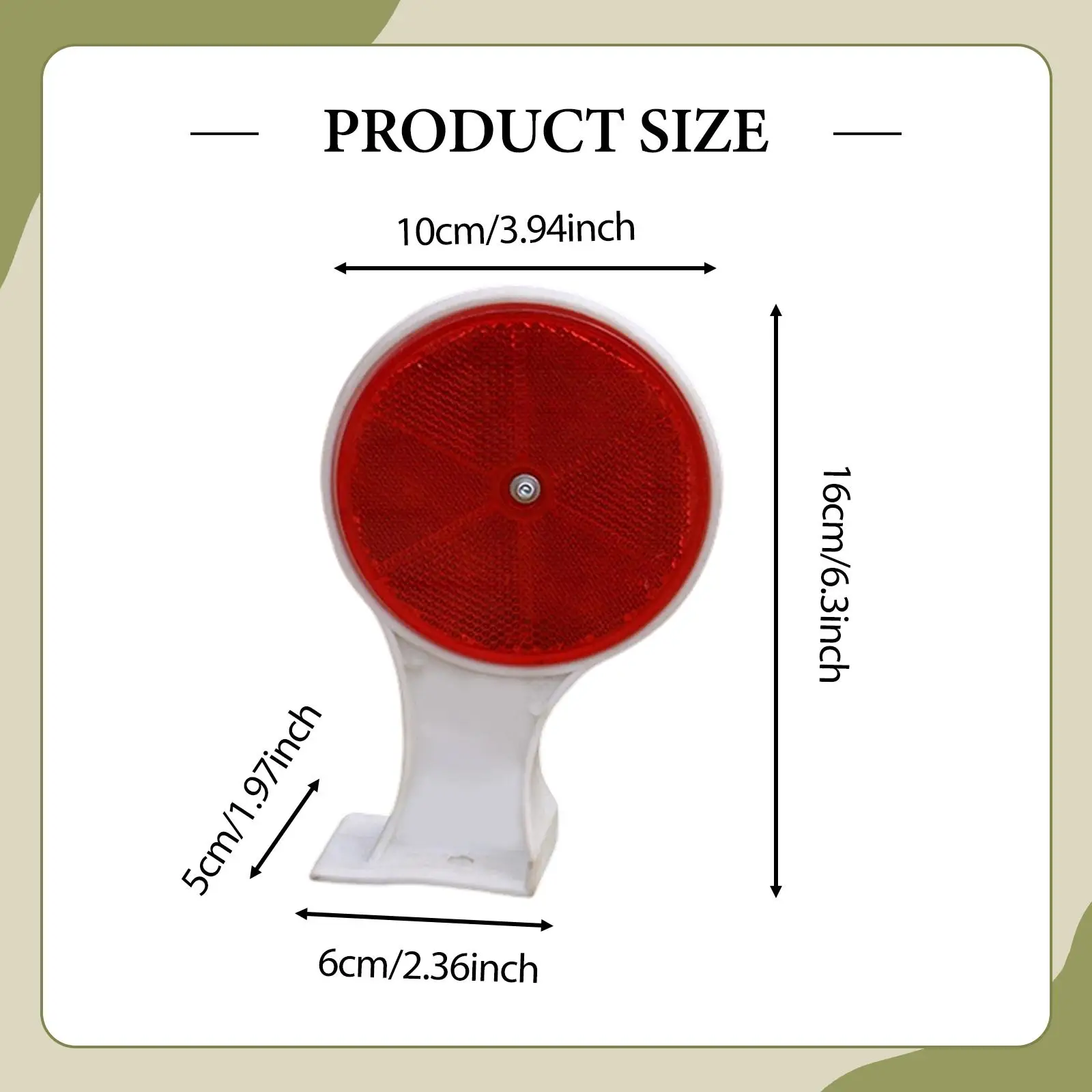 Driveway Marker Versatile Weatherproof Round Reflector, Road Marker Warning Sign for Freeways, Garden Towing Emergency