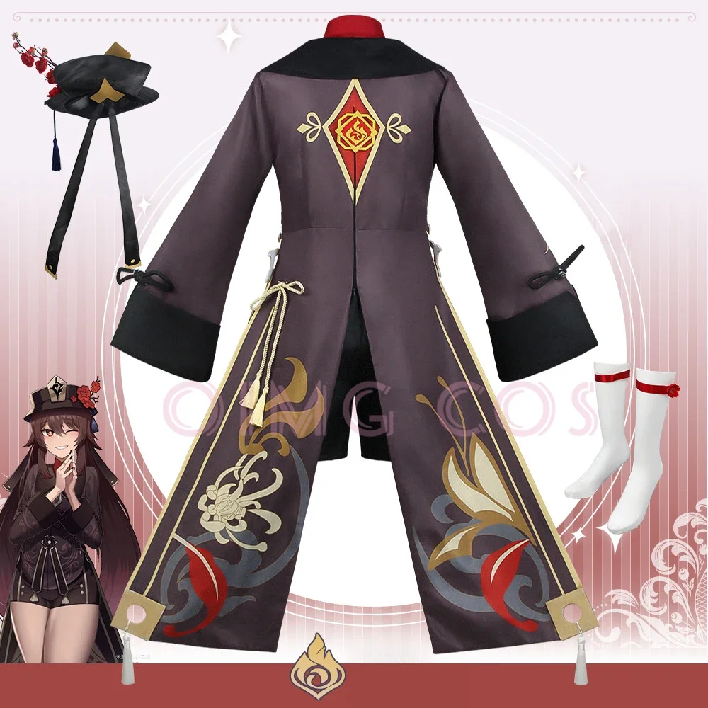 Genshin Impact Hutao Cosplay Costume Shoes Uniform Chinese Halloween Costumes Hu Tao Women Game - view 4