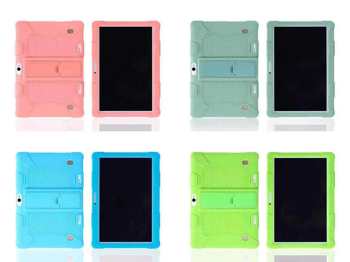 

For 10 Inch Tablet PC Silicone Protective Case Shockproof Back Cover Stand Protective Case Universal Tablet PC Drop Protection