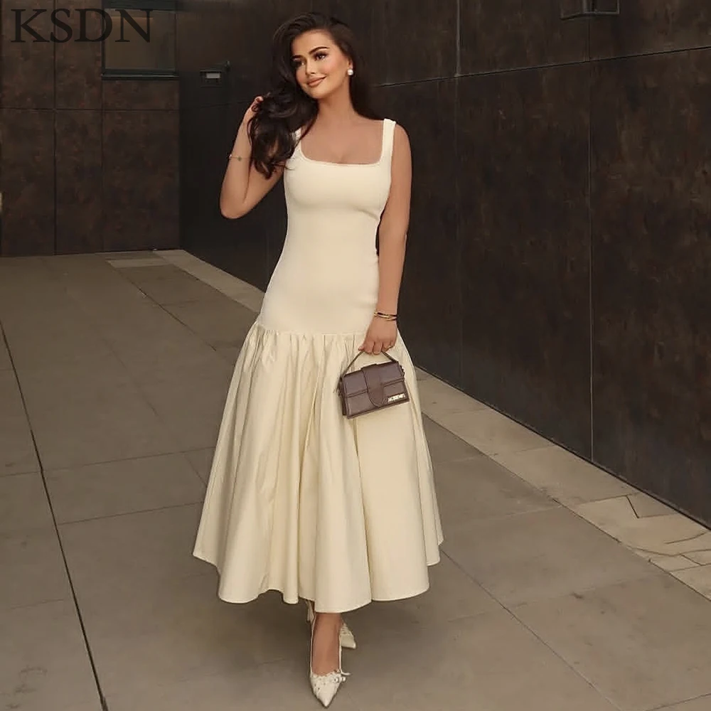 

Элегантные женские вечерние платья Vestidos 2025, роскошные платья на тонких бретельках длиной до чая, платье для выпускного вечера на заказ для особых случаев