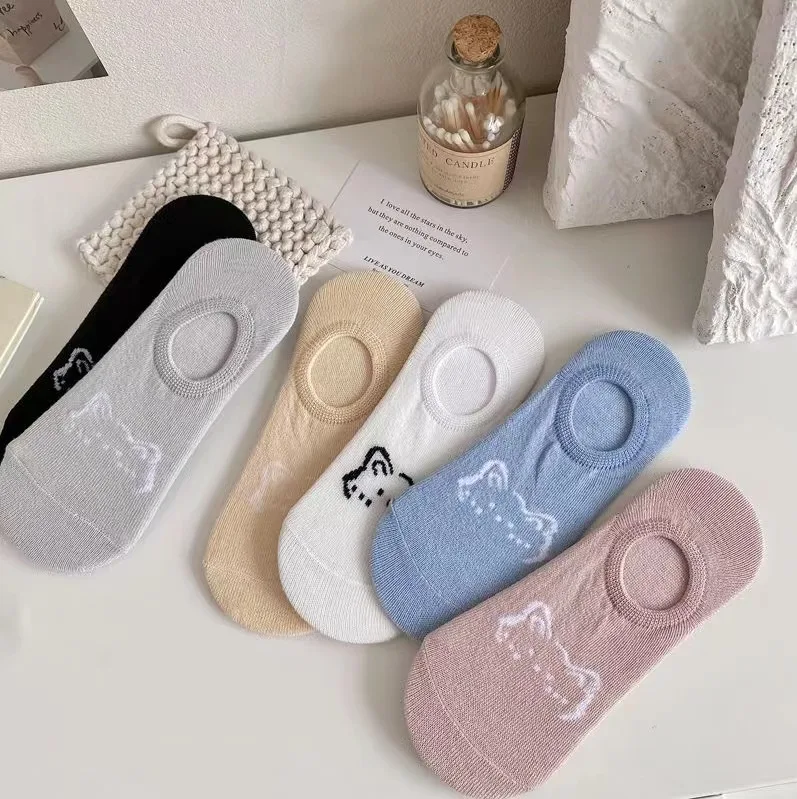 

Bear Socks for Women Comfortable Breathable Solid Color Animal Socks Durable and Soft