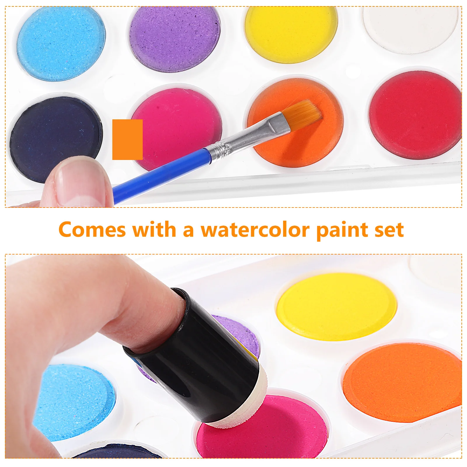 

10Pcs Watercolor Paint Set Finger Sponge Daubers Sponge Painting Sponges for Ink Craft Adults Chalk Drawing