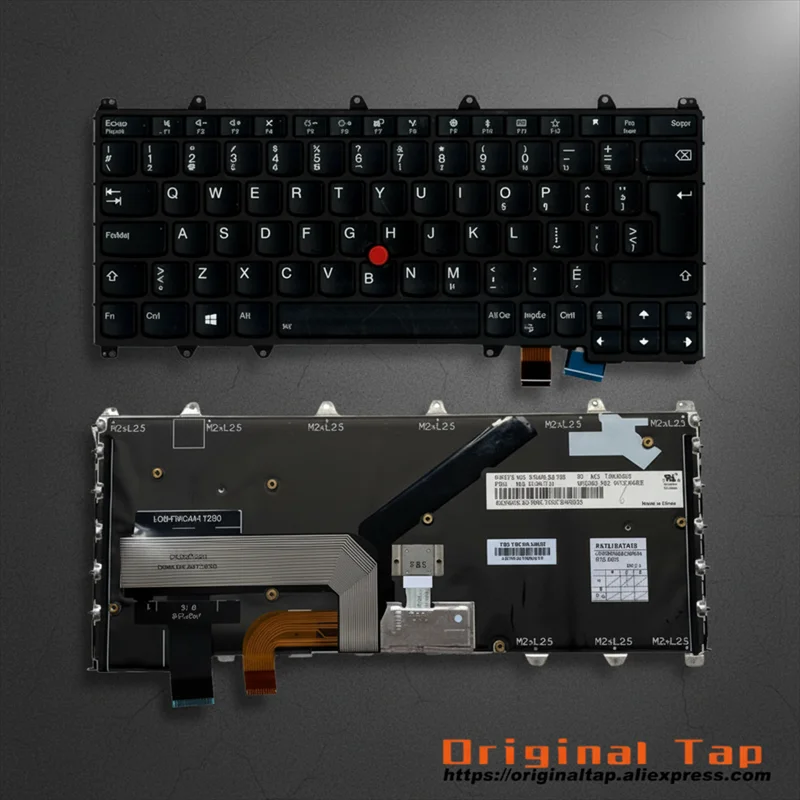 

Клавиатура для Thinkpad X380 Yoga, французская (Канада), с подсветкой, 370 01EN388 01AV677 01HW577 01HW617