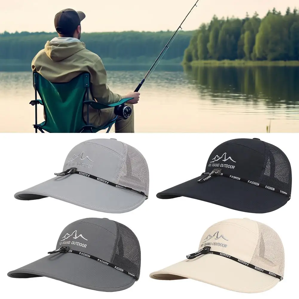 

Wide Visor Hat Men Women Summer Breathable Mesh Cap Golf Sport Outdoor Fishing Baseball Hat Adult Fashion D6u4