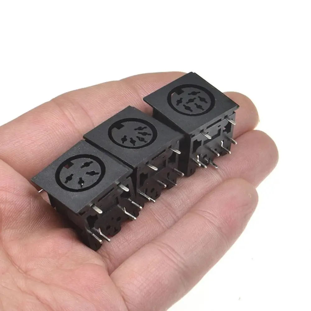 3 4 5 6 7 8 Pin DIN Female Socket Connector 4 5 6 8 Poles Mini Keyboard and Mouse Socket 4P/5P/6P/7P/8P PCB Panel Mount